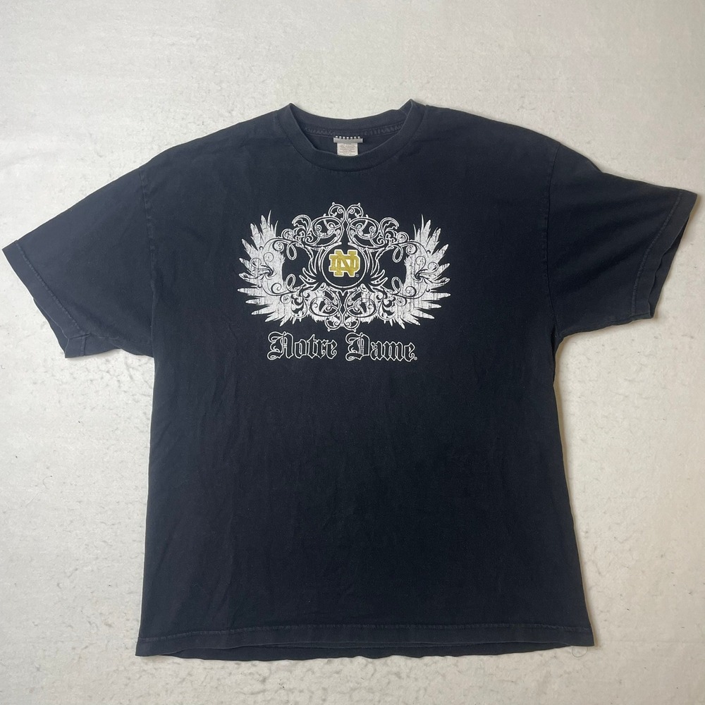 Notre Dame Fighting Irish T Shirt Black Foot Locker Apparel Adult Mens L‎